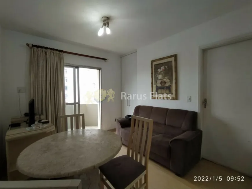 Foto do imóvel - Flat para alugar com 1 quarto, 1 suíte, mobiliado e ar-condicionado próximo ao Metrô Brigadeiro.