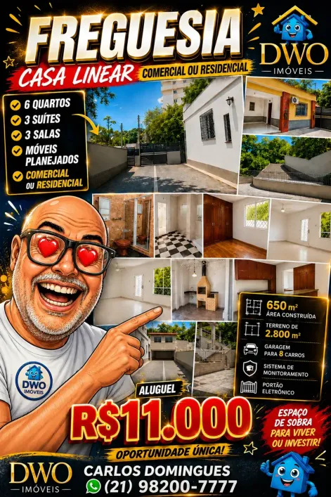 Foto do imóvel - Casa para alugar com 658 m², 6 quartos, 6 banheiros, 8 vagas