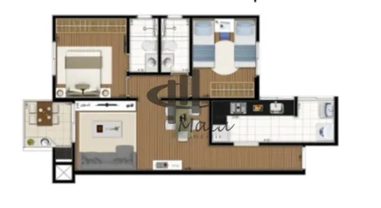 Apartamento com 2 Quartos à venda, 63m² no Campestre, Santo André
