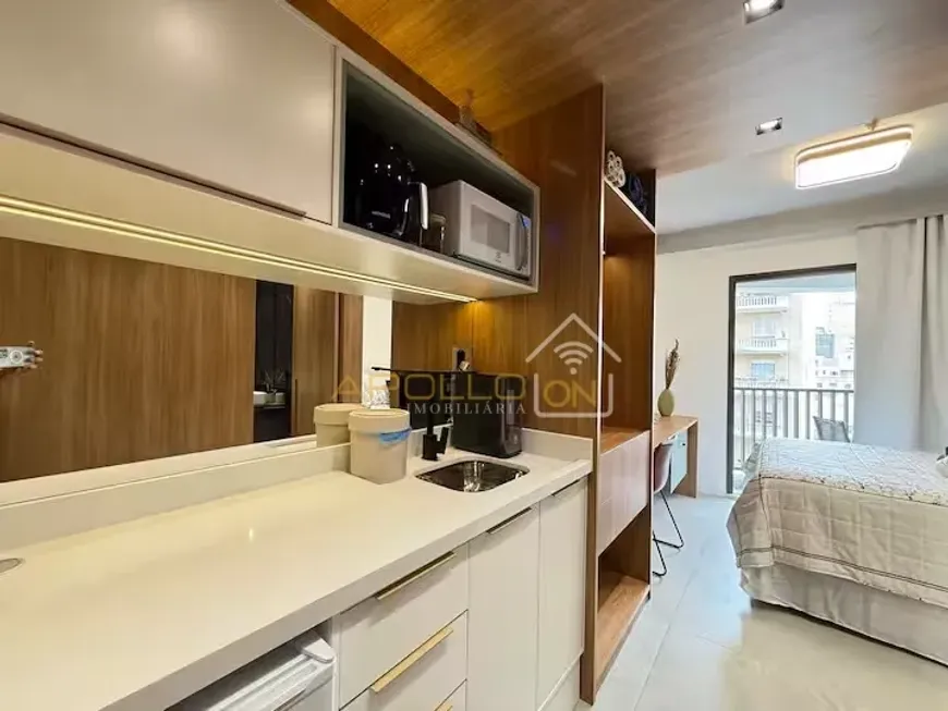 Foto do imóvel - Studio para alugar com 1 quarto, 1 banheiro, piscina no condomínio e 1 vaga na garagem próximo.