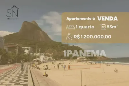 Apartamento com 1 Quarto à venda, 53m² no Ipanema, Rio de Janeiro