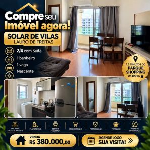 Apartamento com 2 Quartos à venda, 50m² no Centro, Lauro de Freitas