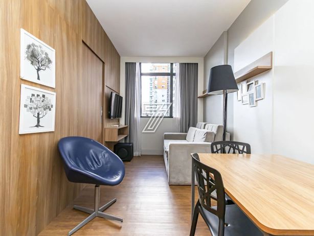 FLAT (com quarto separado) mobiliado e decorado, andar alto, face oeste, Batel, com 36m² privativos! - foto 12