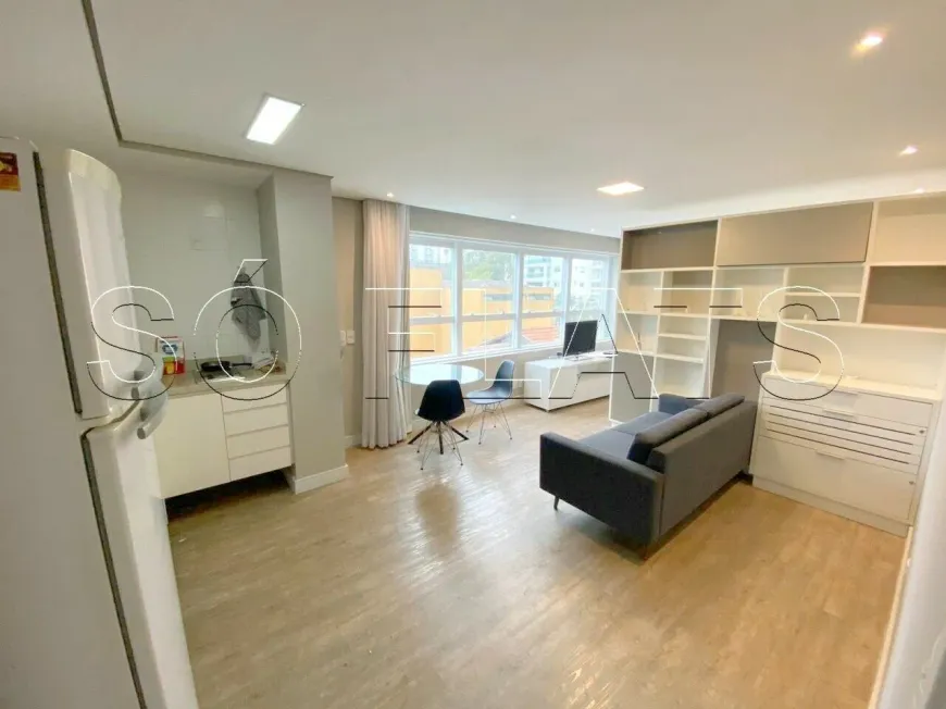 Foto do imóvel - Flat para alugar com 45 m², 1 quarto, 1 banheiro, 1 vaga