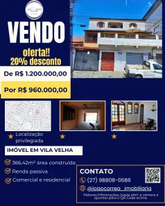 Prédio/Edifício Inteiro com 5 Quartos à venda, 366m² no Vila Nova, Vila Velha