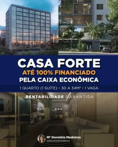 Apartamento com 1 Quarto à venda, 34m² no Casa Forte, Recife