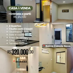 Casa com 2 Quartos à venda, 100m² no Cidade Nova, Marabá