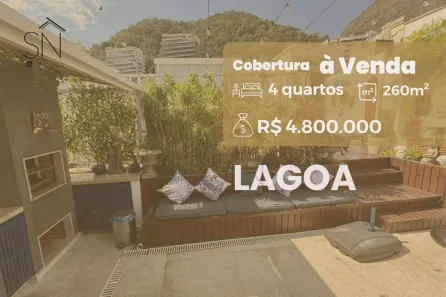 Cobertura com 4 Quartos à venda, 260m² no Lagoa, Rio de Janeiro