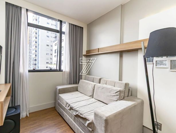 FLAT (com quarto separado) mobiliado e decorado, andar alto, face oeste, Batel, com 36m² privativos! - foto 14