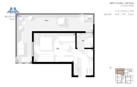 Studio com 1 Quarto à venda, 50m² no Centro, Florianópolis