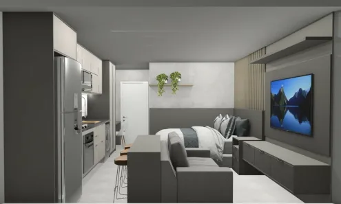 Studio com 1 Quarto à venda, 24m² no Cabral, Curitiba