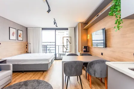 Studio com 1 Quarto para alugar, 29m² no Centro, Curitiba