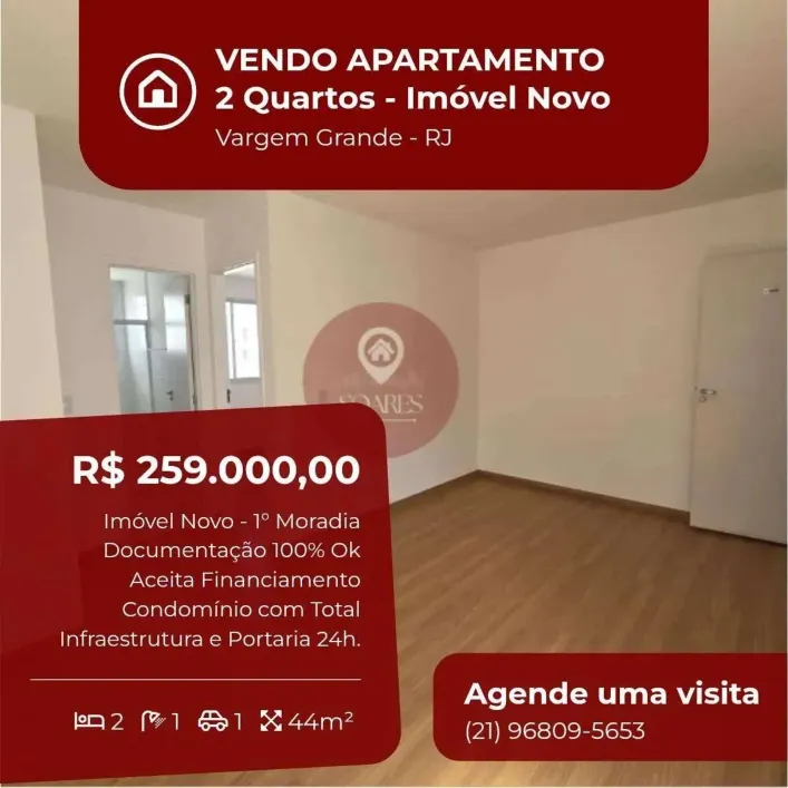 Foto do imóvel - Apartamento à venda com 2 quartos, 1 banheiro, 48 a 55 m², varanda e elevador em