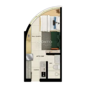 Flat com 1 Quarto à venda, 23m² no Recife, Recife
