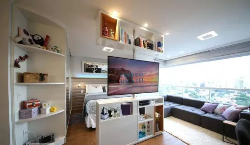 Apartamento com 1 Quarto para venda ou aluguel, 45m² no Brooklin Paulista, São Paulo