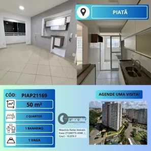 Apartamento com 2 Quartos à venda, 50m² no Piatã, Salvador