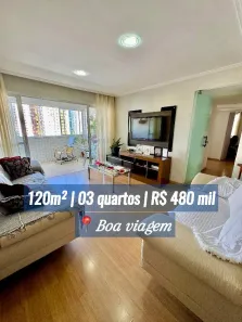 Apartamento com 3 Quartos à venda, 120m² no Boa Viagem, Recife