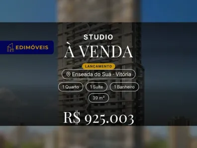 Studio com 1 Quarto à venda, 39m² no Enseada do Suá, Vitória